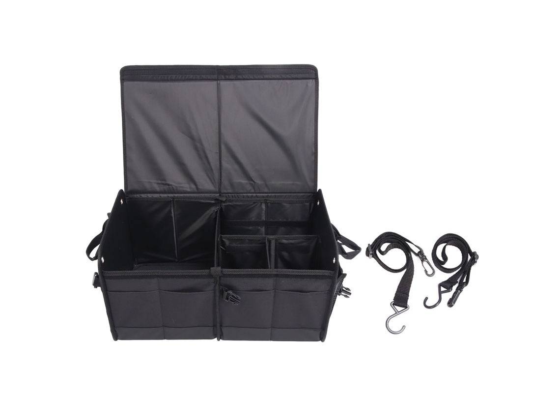 Organizador De Porta-malas Para Carro Caixa De Armazenamento Plegável Multifuncional Com Tampa Para Carro Suv Sedan