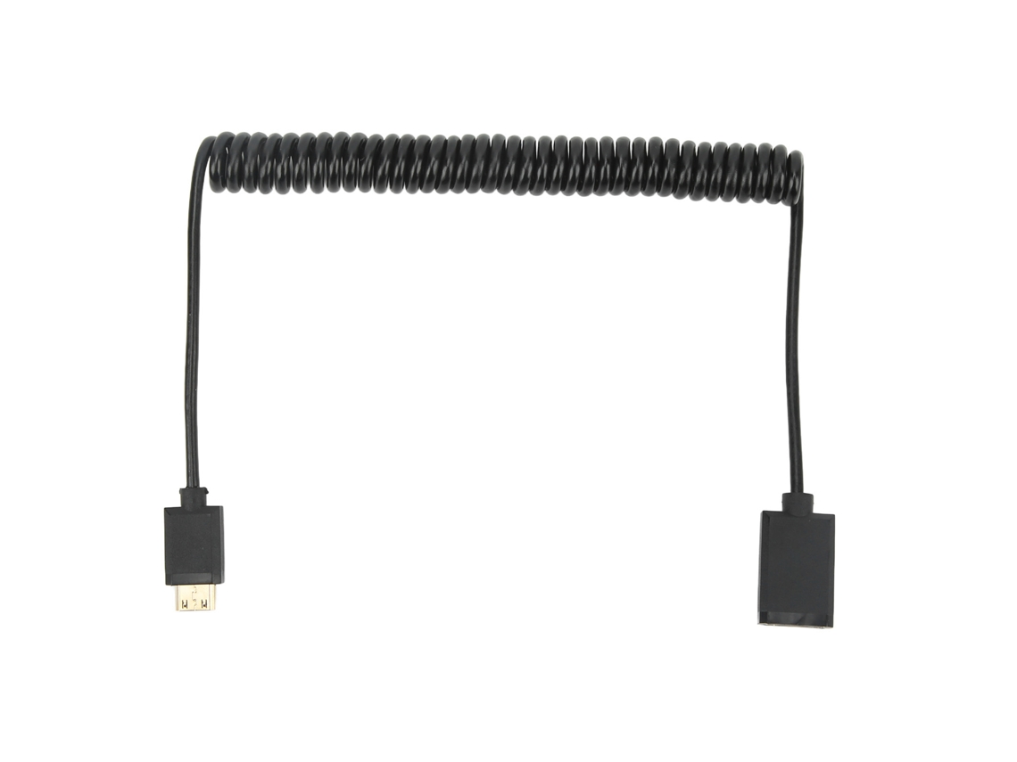 1.8m Mini Hd Output Adapter 4k At 60hz Od3.2mm Pvc And Metal Male To Female Coiled Cable For Tvs Tablet LAXISCREED