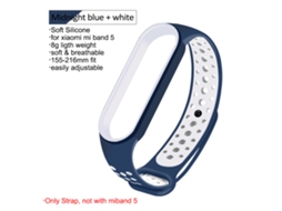 Pulseira esportiva de silicone, bicolor, para Xiaomi Mi Band 5, substituição