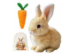 Lurelia Bunby Meu Coelhinho Da Páscoa Realista Em Peluche Colecionável, 16x10x16cm, Com Som Interativo, Para Quarto