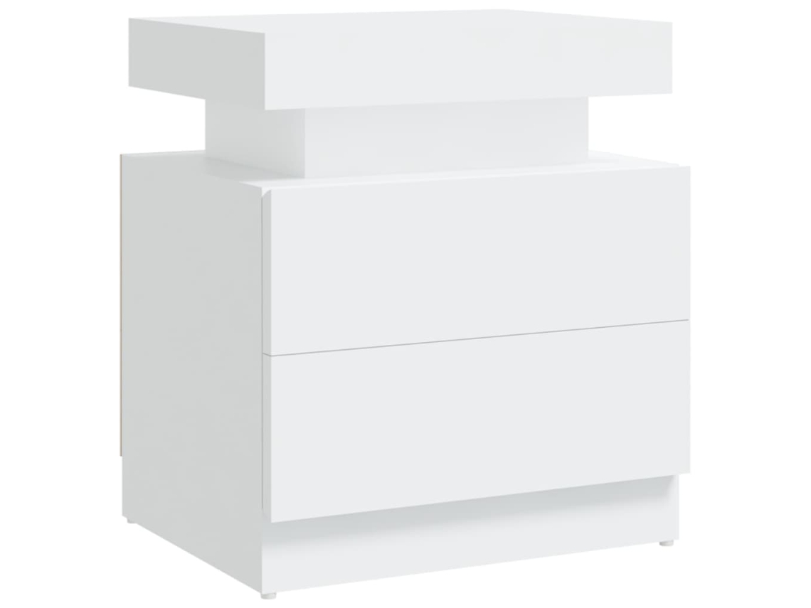 Bedside Cabinet, Bedside Cabinets Vidaxl Branco Madeira Processada (n/a)