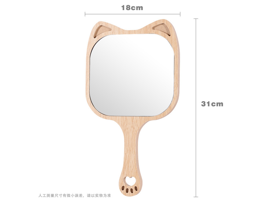 Espelho De Maquiagem Criativo Com Alça, Espelho Portátil De Mão De Um Lado