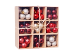 Laxiscreed Conjunto De Caixas De Bola De Natal Com 99 Peças Pequenas Para Decoração Natalícia