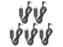 5pcs Cabo De Carregamento Usb Para Rádio Walkie Talkie Baofeng Uv9r Plus Uv-5r Uv-82 Bateria