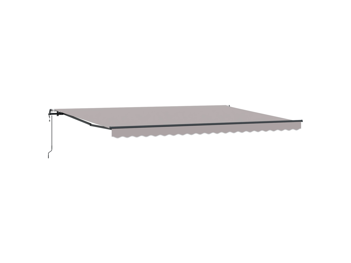 Toldo Retrátil Automático Cinza Claro Vidaxl Cinzento Claro Acrílico (500 X 350 Cm)