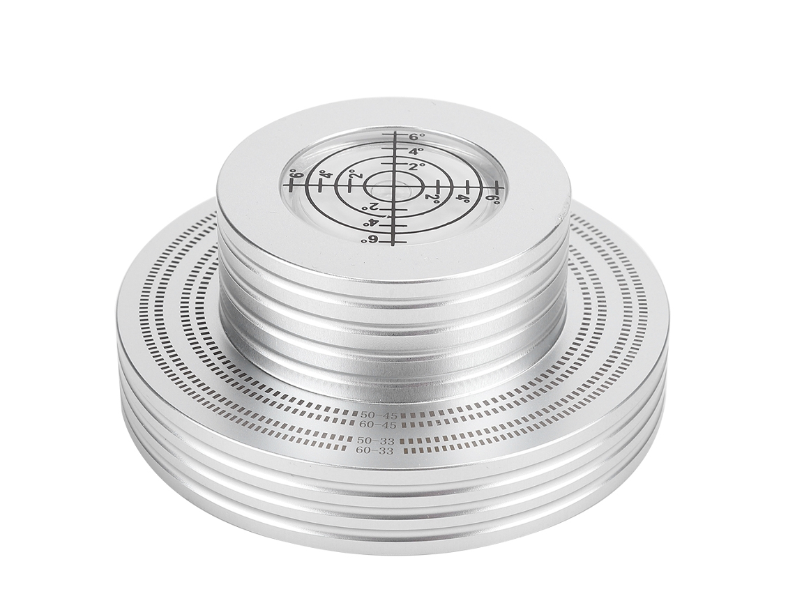 Aetheria estabilizador de Peso para Disco de Vinil com Nível de Precisão Alto Prata para Tocadiscos