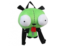 Novo Alien Invader Zim 3d Olhos Robô Engrenagem Bonito Bicho De Pelúcia Mochila Verde Bolsa Presente De Natal 35cm Slowmoose