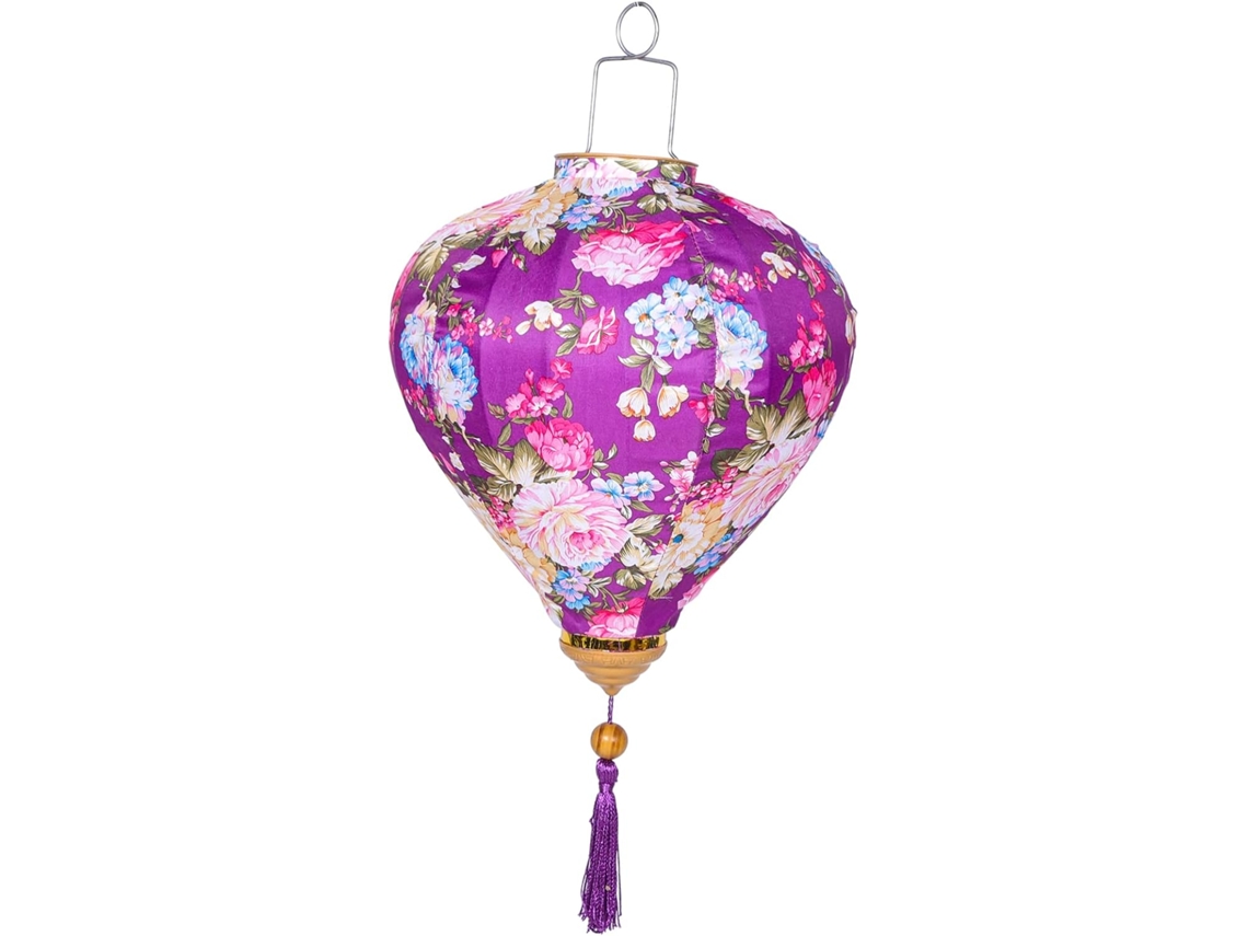 Lanterna Decorativa Suspensa Para Festas, Feita De Tecido E Metal, Leve E Fácil De Pendurar, Estampada.