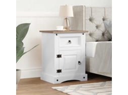 Vidaxl Mesa De Cabeceira Corona Pinho Mexicano 53x39x67 Cm Branco