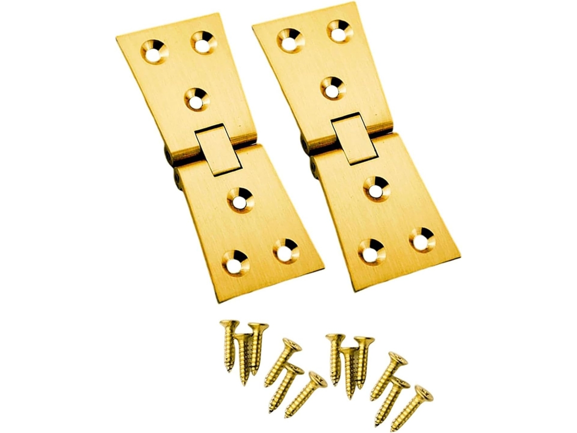 Conjunto De 2 Dobradiças Para Mesa Dobrável Com 12 Parafusos