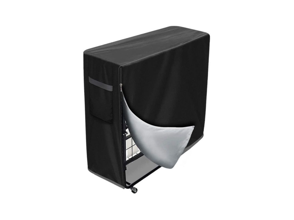 Capota para Cama Plegável de Têxtil Oxford 210d Resistente À Água e Poeira com Zíper e Cordão Ajustável Preto