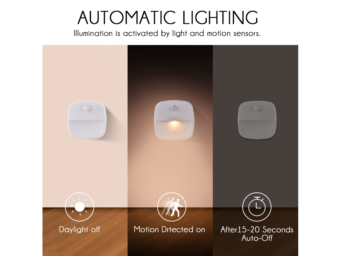 Adesivo Luz Noturna, Vbestlife Yoc Sensor De Movimento Luz Noturna Aquaforge