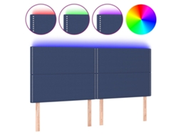 Led Headboard, Led Headboards Vidaxl Azul Tecido (180 X 5 X 118/128 Cm)