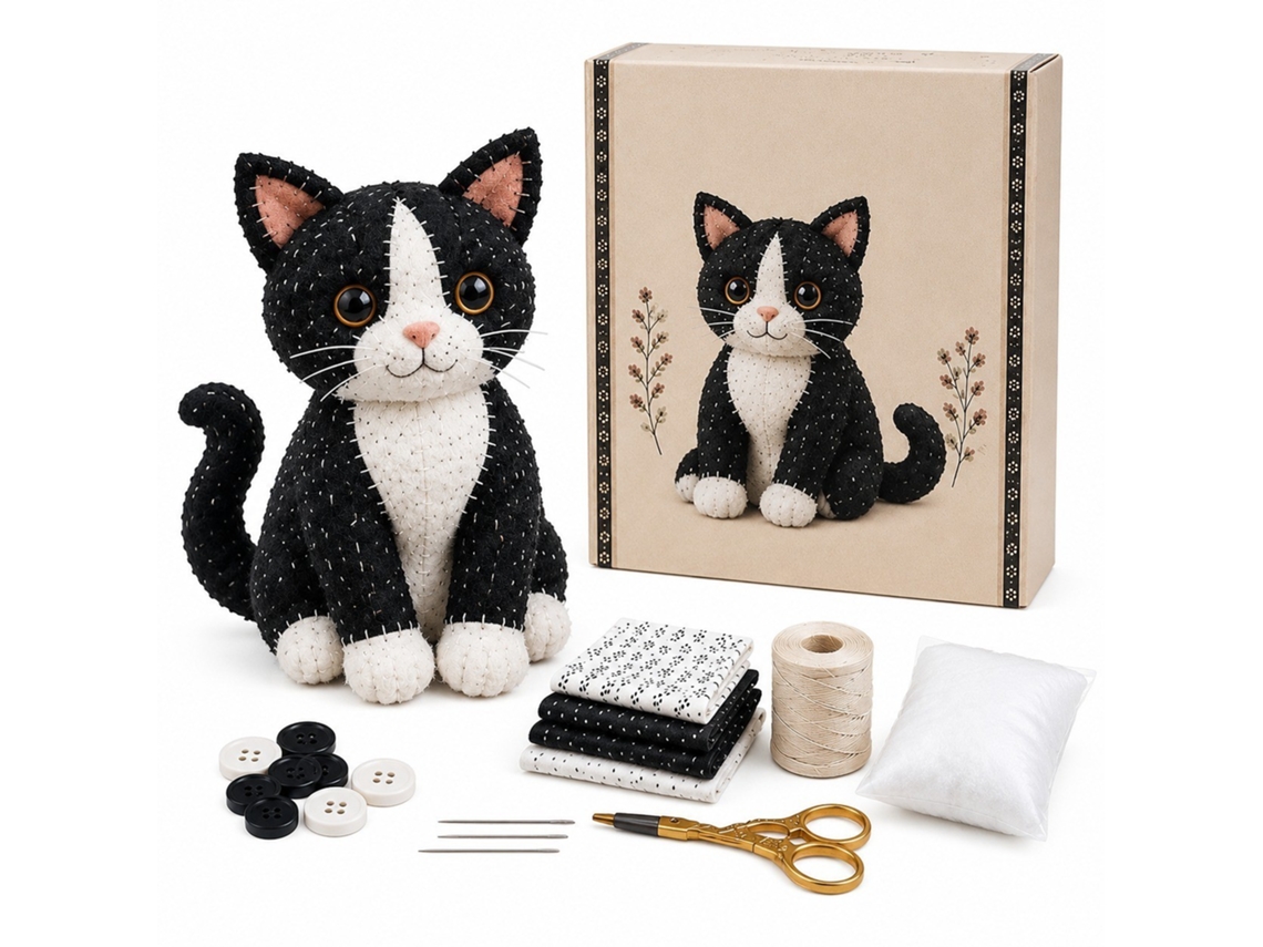 Kit De Costura E Patchwork (gato Malhado - Modelo 98)