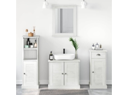 Vidaxl Conjunto De Móveis Para Banheiro 4 Unid. Branco Antigo