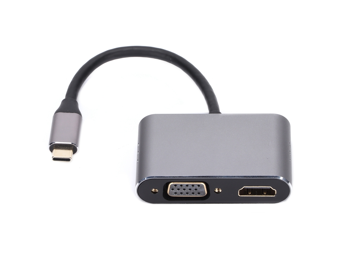 Estação de acoplamento quatro em um, hub USB tipo C portátil em metal CHABERLU