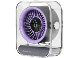 Ventilador Portátil De Mesa Zyfsha Recarregável Com Usb Integrado,