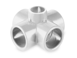 Cruz de 90º PVC Pressão Misturada Air 20X20 Branco HIDROTEN