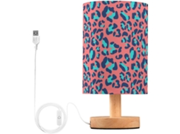 Abajur De Cabeceira Azul Turquesa Com Porta Usb, Sem Necessidade De Lâmpada, Luz Led Quente Para Quarto, Sala De Estar