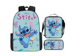 Conjunto Mochila Escolar 3 Peças, Desenho Animado, Aulas