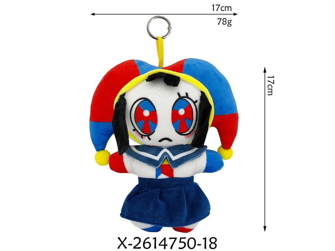 Brinquedo de Pelúcia Palhaço Vestido Circo Digital com Acessórios Metal, Não É Amassável. GOKOCO