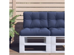 Vidaxl Almofadão Para Sofá De Paletes 60x40x12 Cm Tecido Azul Marinho