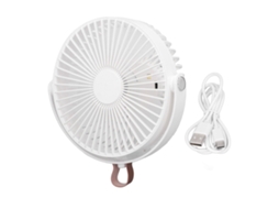 Vento Elétrico Portátil 3 Velocidades Usb Recarregável com Luz Noturna