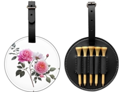 Bolsa para Tees de Golfe Bright Lilies, preta, fácil de transportar, S/MARCA