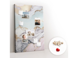 Quadro De Cortiça Com Impressão Mármore Para O Corredor Espelharte (80x120 Cm)