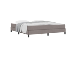 Cama Box com Colchão Cinzento Acastanhado Tecido MAISON EXCLUSIVE 180x200 cm