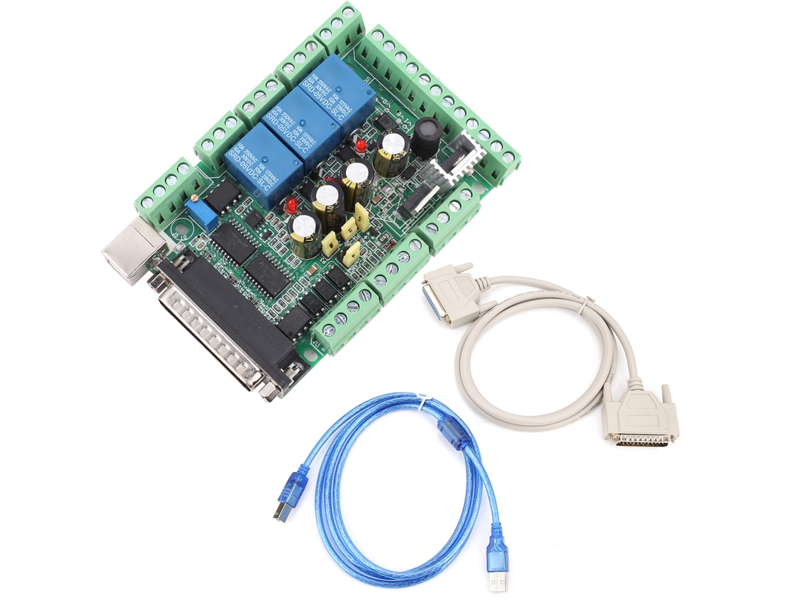 Placa Breakout USB Mach3 Interface 6 Eixos para Driver Motor CNC | S/MARCA