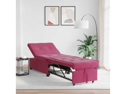 Vidaxl Sofá-cama Vinho Vermelho 194 X 67 X 82 Cm Veludo