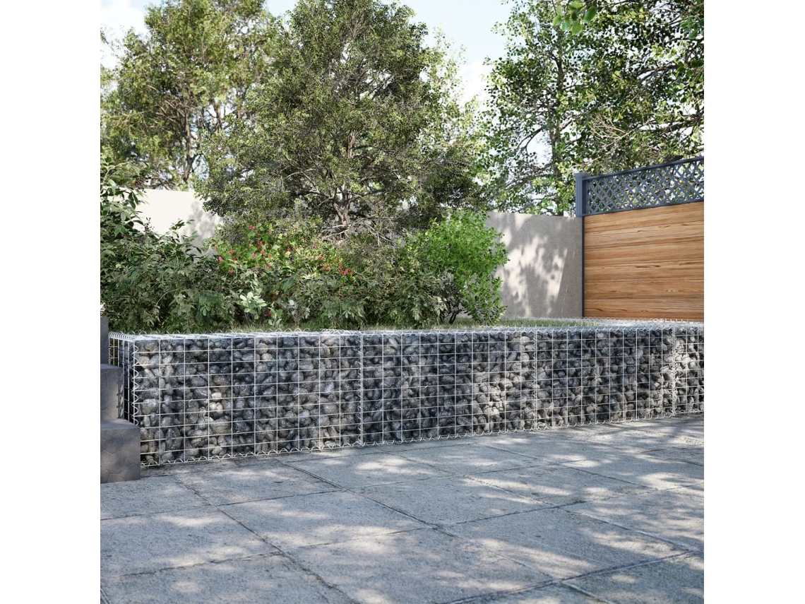 Vidaxl Cesto Gabião Com Cobertura 300x50x50 Cm Ferro Galvanizado