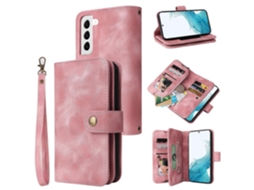 Capa De Couro Com Zíper E Compartimento Para Cartão Multifuncional Para Samsung Galaxy S22 5g