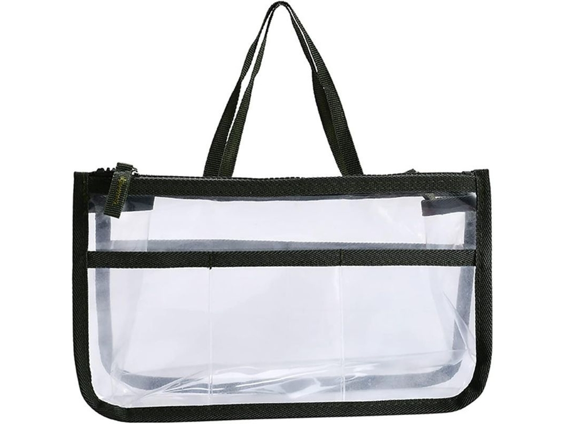 2026 bolso Transparente Impermeable para Maquillaje Con Cremallera Doble Talla 28x16.5x7cm Color Verde Ejército