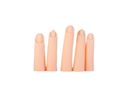 5 Dedos Falsos De Silicone Portáteis Para Prática De Arte De Unhas Treinamento Exibição Decoração