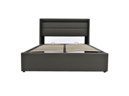 Cama Hidráulica Estofada 140x200 com Arrumação e LED PAPRIKA