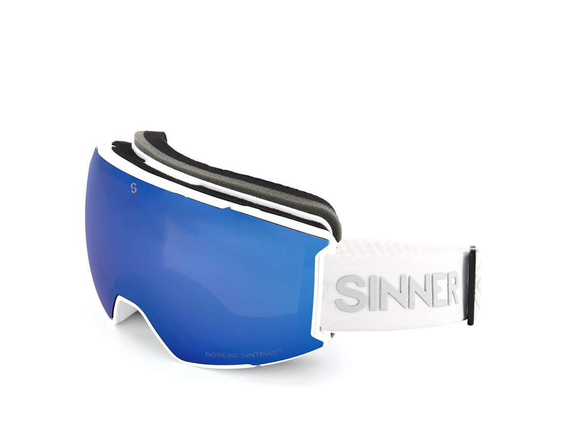 SINNER Máscara Esqui Boreas Branco Double Blue Sintrast+Dbl Orng Sintrast Toric/CAT1-3