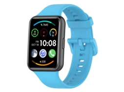 Bracelete Para Huawei Watch Fit 2 - Silicone Cor Sólida - Liberação Rápida Azul-celeste