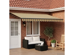 Vidaxl Toldo Retrátil Elétrico Verde, Amarelo, Antracite 5 X 3 M