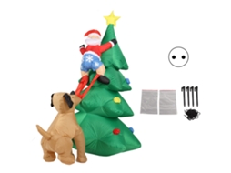 Bola Natal Inflável Luz Árvore Crescente Jardim LAXISCREED