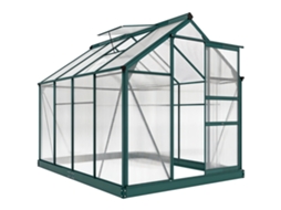 Estufa De Jardim, Estufa, Com Clarabóia, Porta De Correr, Transparente, Policarbonato+alumínio, 190 X 252 X 201cm