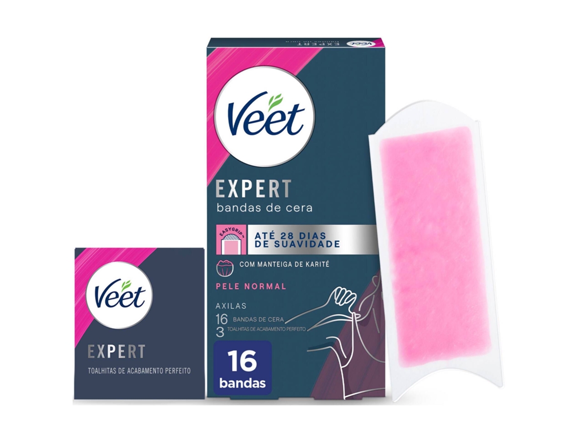 Bandas Depilatórias Cera Fria Expert Axilas VEET emb. 16 un