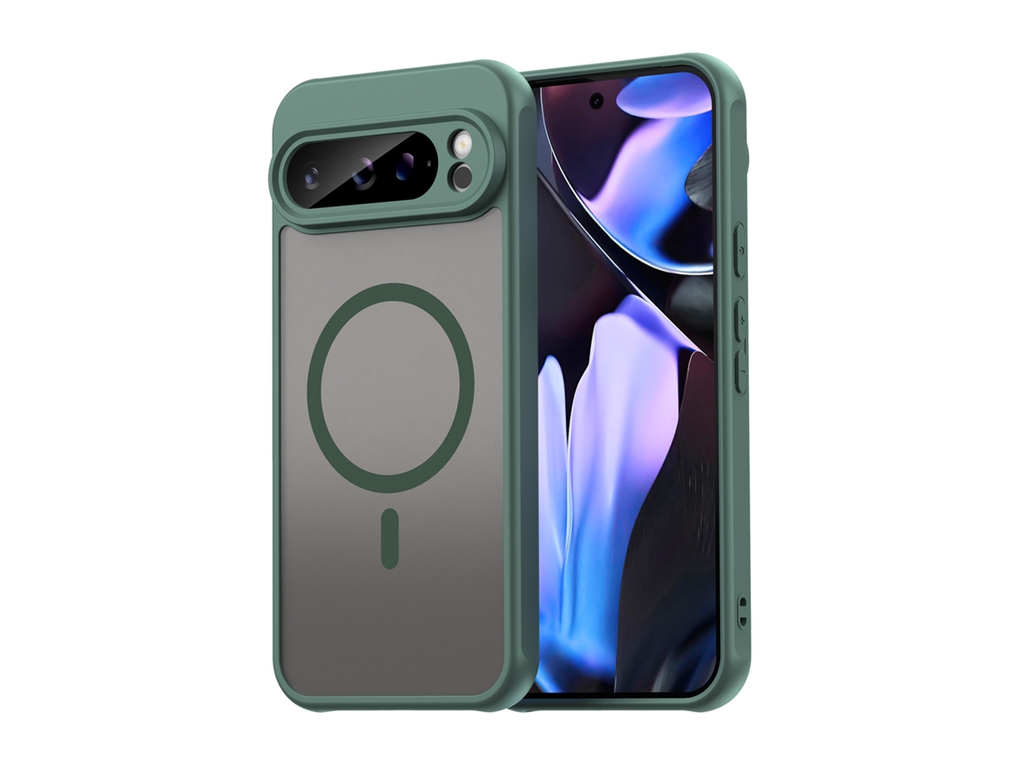 Capa Carregamento Para Google Google Pixel 9 Yuysan Magnética Verde