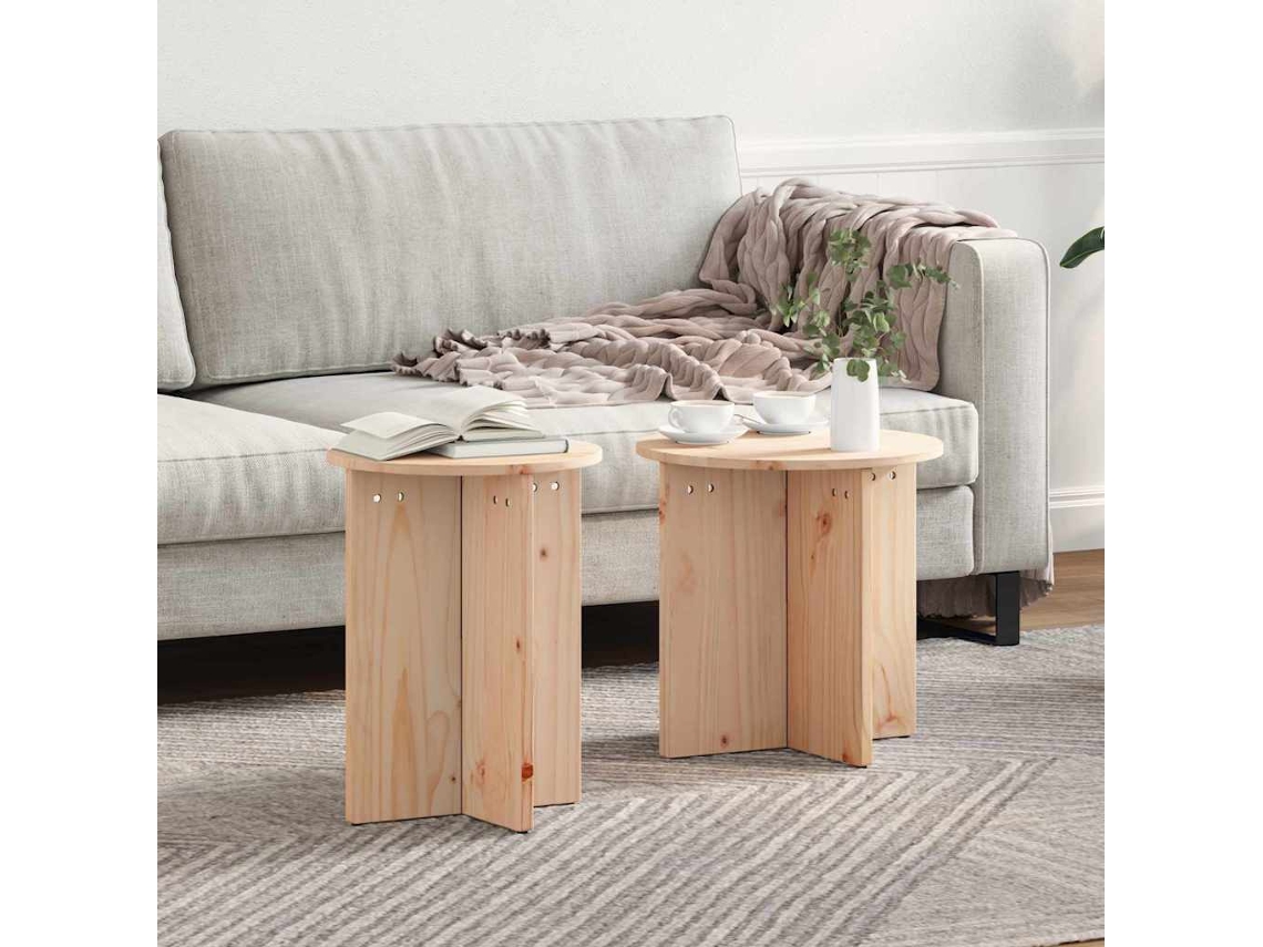 Vidaxl Mesa de Centro 2 Pcs Natural