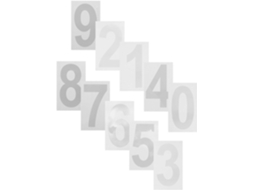 Adesivos numéricos refletivos de vinil Kichvoe, 10 cm, à prova d'água e autoadesivos, para uso interno em caixas.