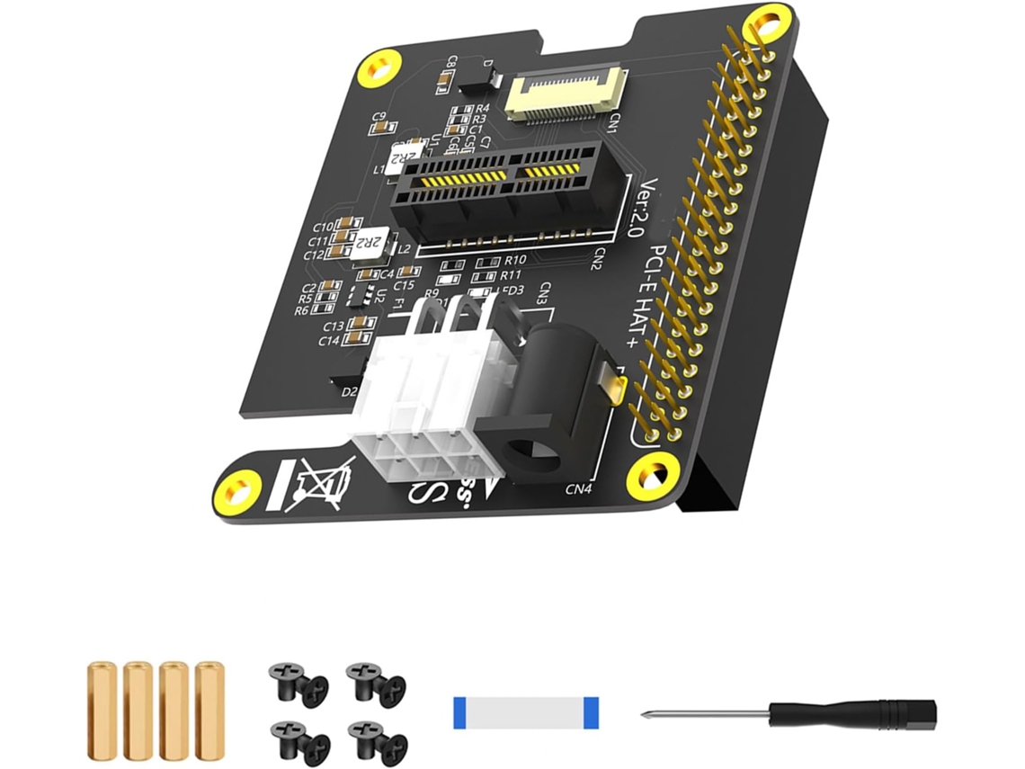 Placa Riser Pcie 1x Com Cabo De Alimentação 12v, Gpio 40 Pinos