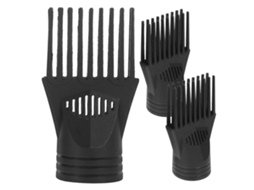 Conjunto de 3 Acessórios Pente para Secador Cabelo Bocal Plástico Profission Al Acessório Concentrado GOKOCO