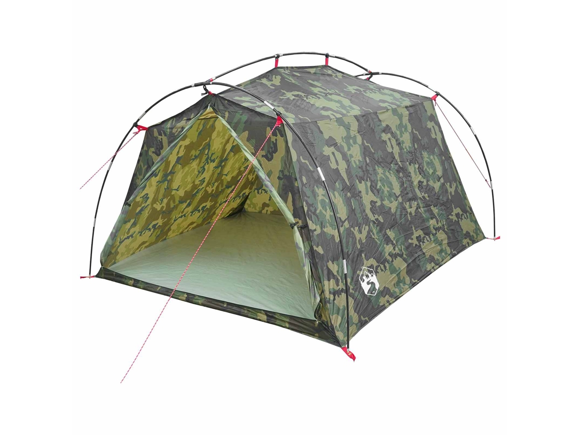 Conjunto 1 Tenda Túnel Vidaxl Verde Poliéster (2 Pessoas)