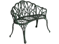 Banco de Jardim em Alumínio, 99x57x78cm, Verde | S/MARCA